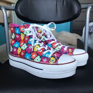 Converse x Marimekko floral platforms NWOT